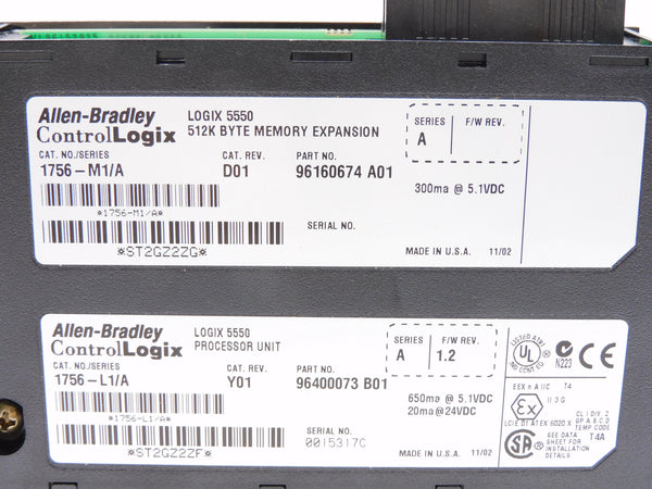 ALLEN BRADLEY 1756-L1M1 SER. A F/W 1.2 NSMP