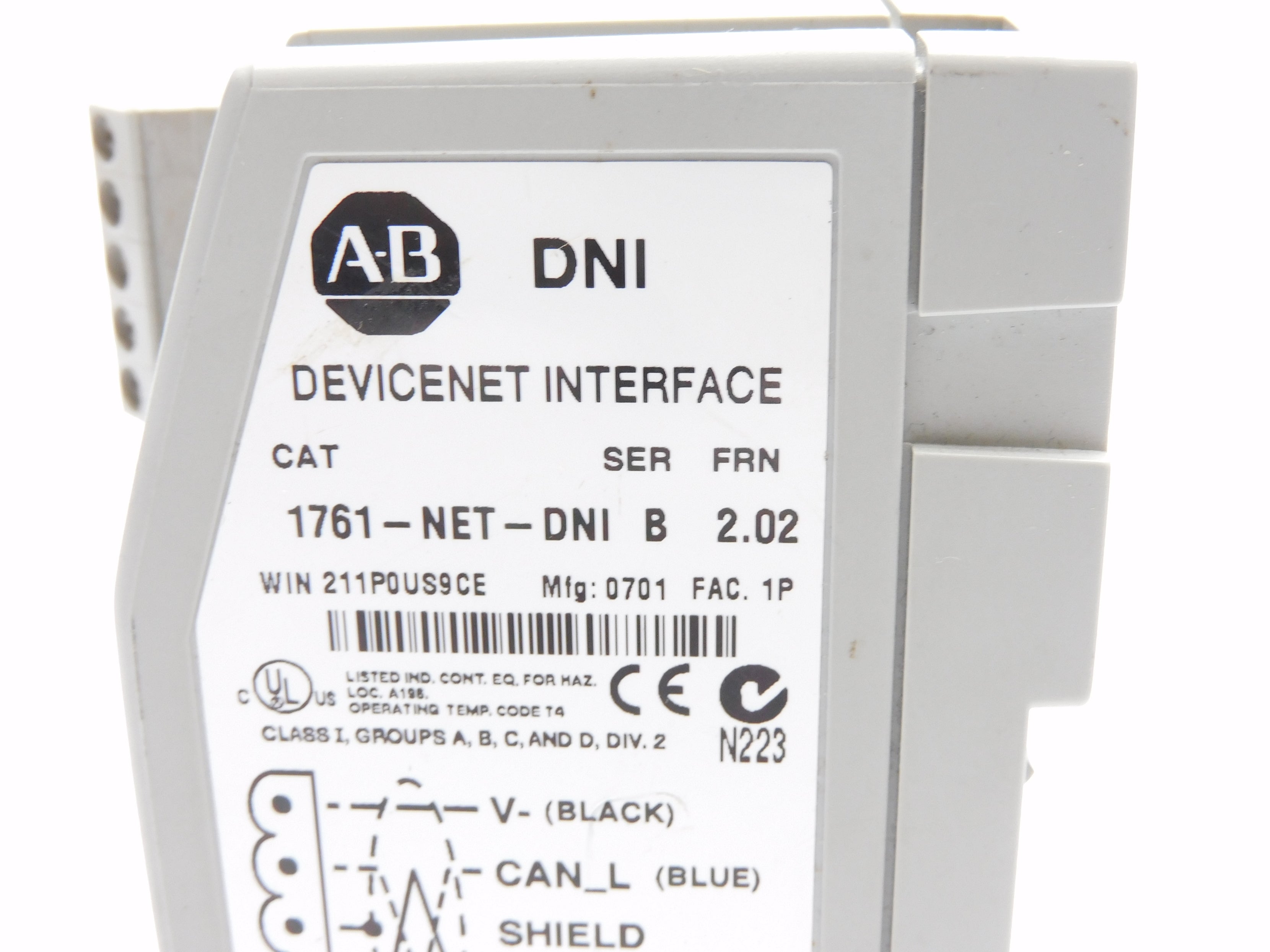 ALLEN BRADLEY 1761-NET-DNI SER. B F/W 2.02 NSMP