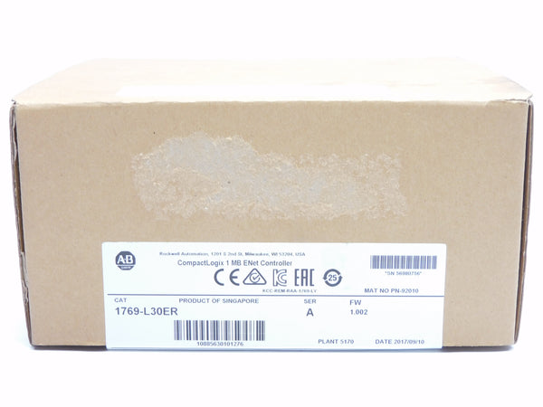 ALLEN BRADLEY 1769-L30ER SER. A F/W 1.002 NSMP