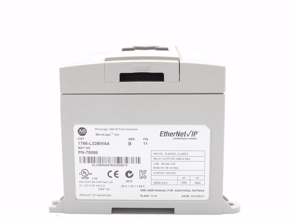 ALLEN BRADLEY 1766-L32BWAA SER. B F/W 11 NSMP
