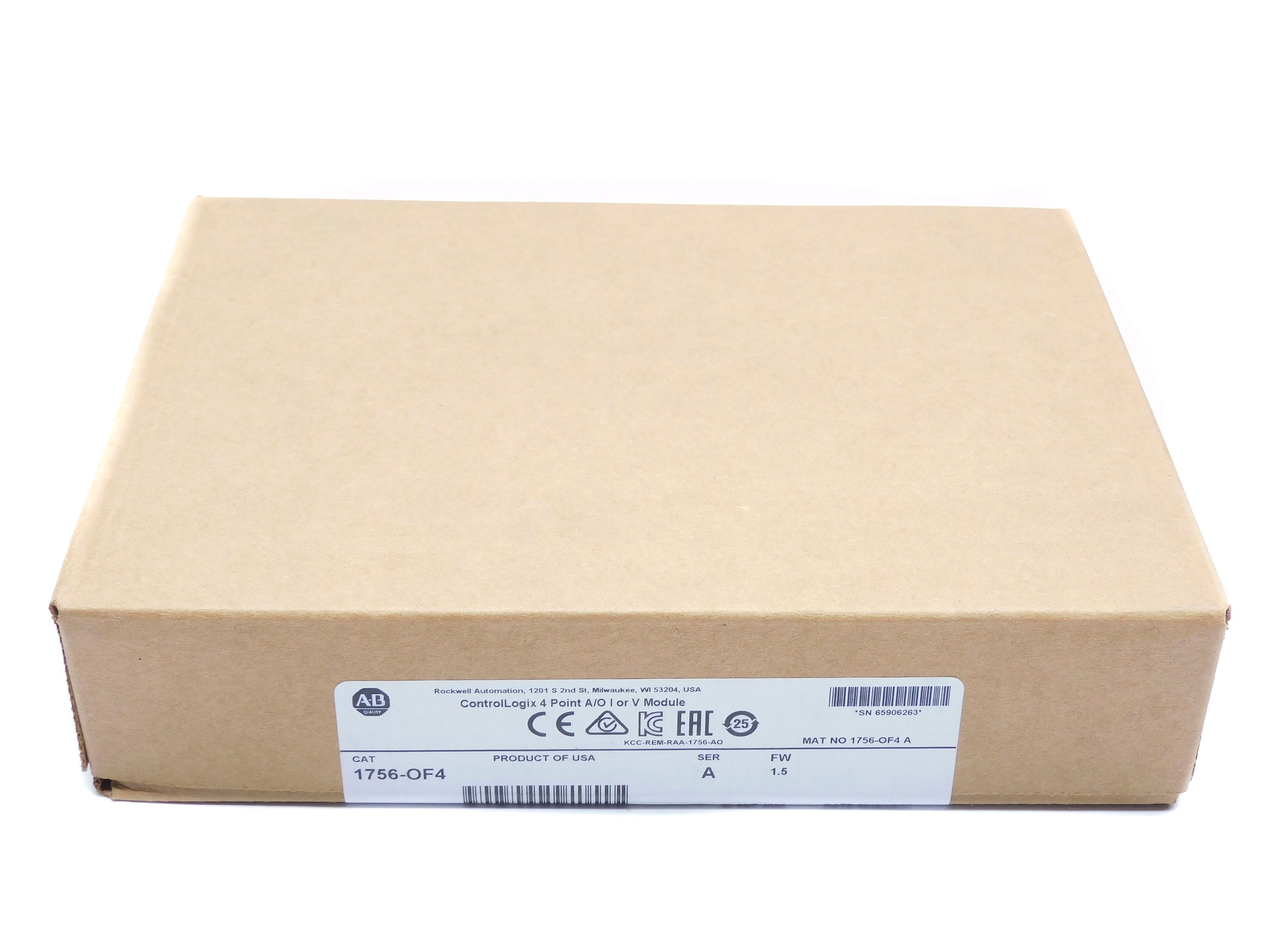 ALLEN BRADLEY 1756-OF4 SER. A F/W 1.5 DATE: 2018 NSFS