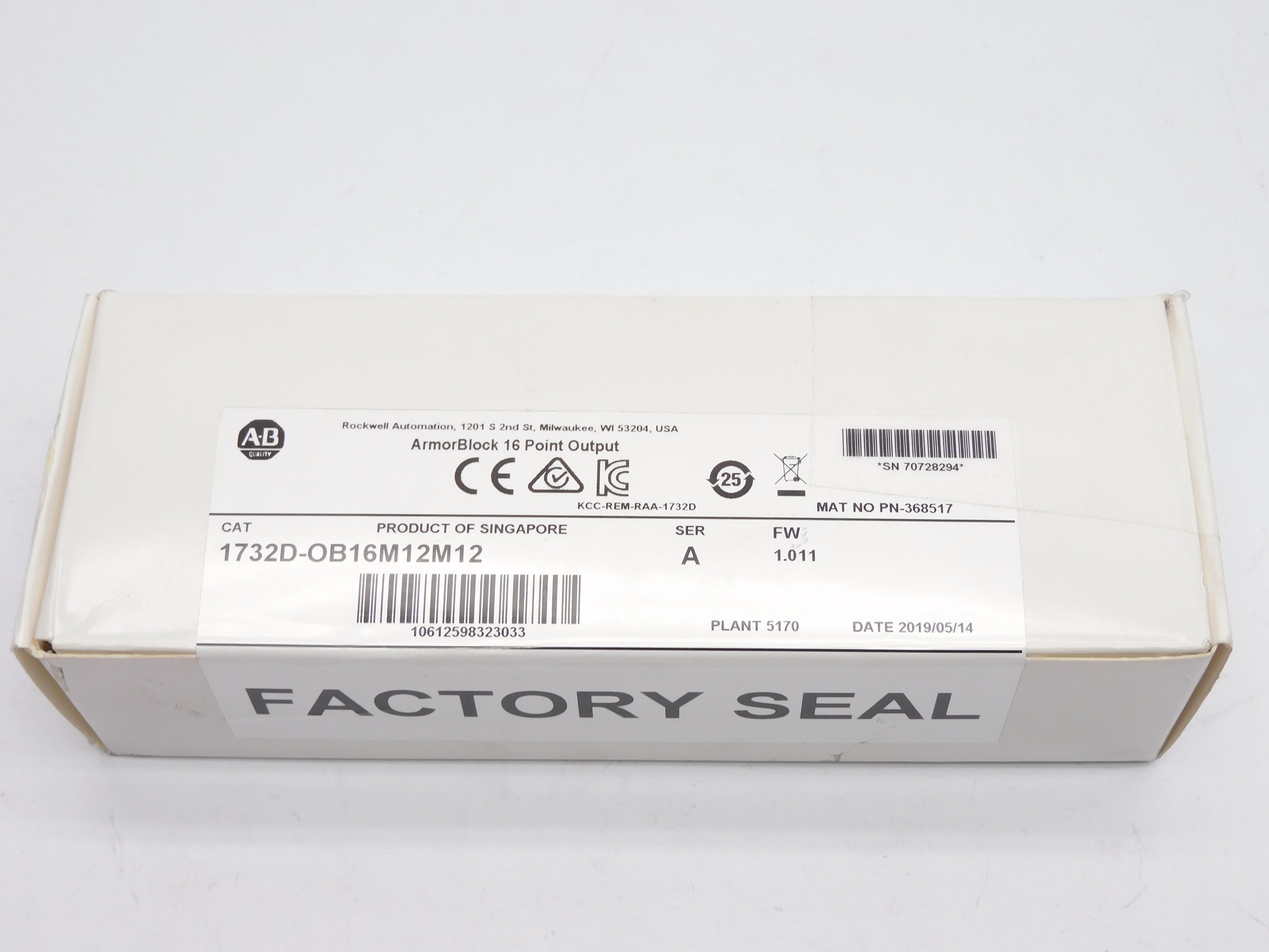 ALLEN BRADLEY 1732D-OB16M12M12 SER. A F/W 1.011 NSFS