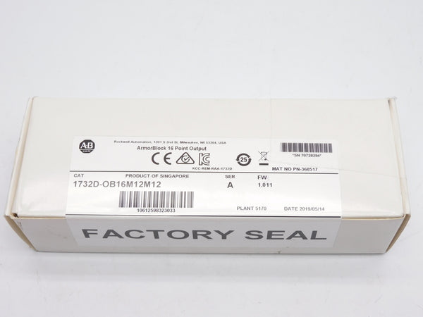 ALLEN BRADLEY 1732D-OB16M12M12 SER. A F/W 1.011 NSFS