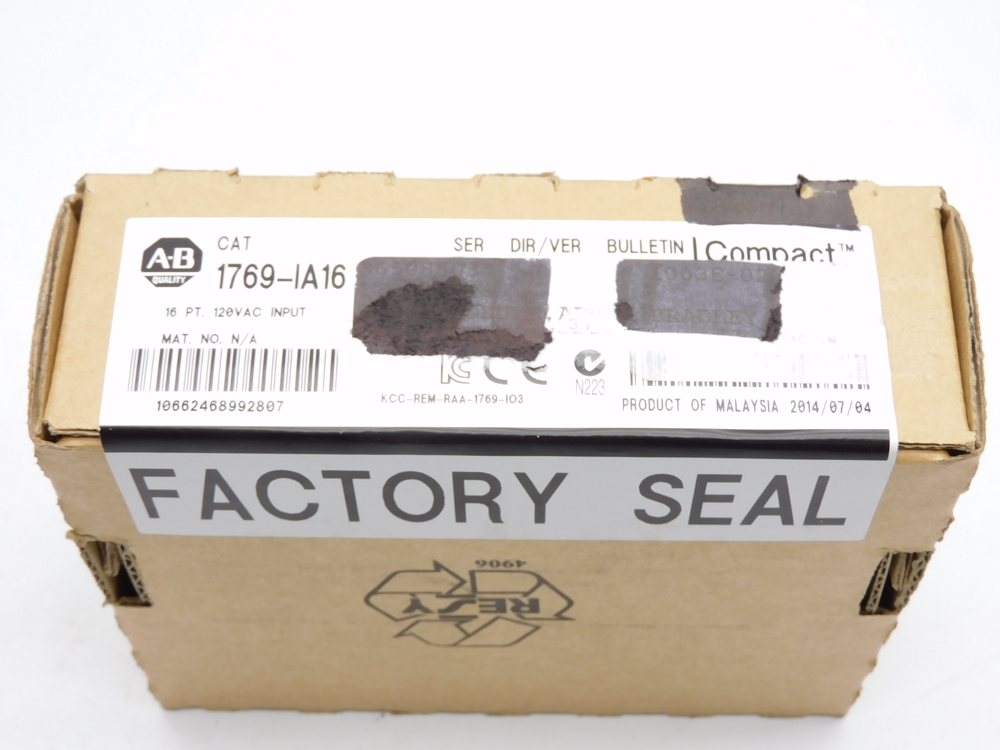 ALLEN BRADLEY 1769-IA16 SER. A 120VAC F/W 3.1 DATE: 2014 NSFS
