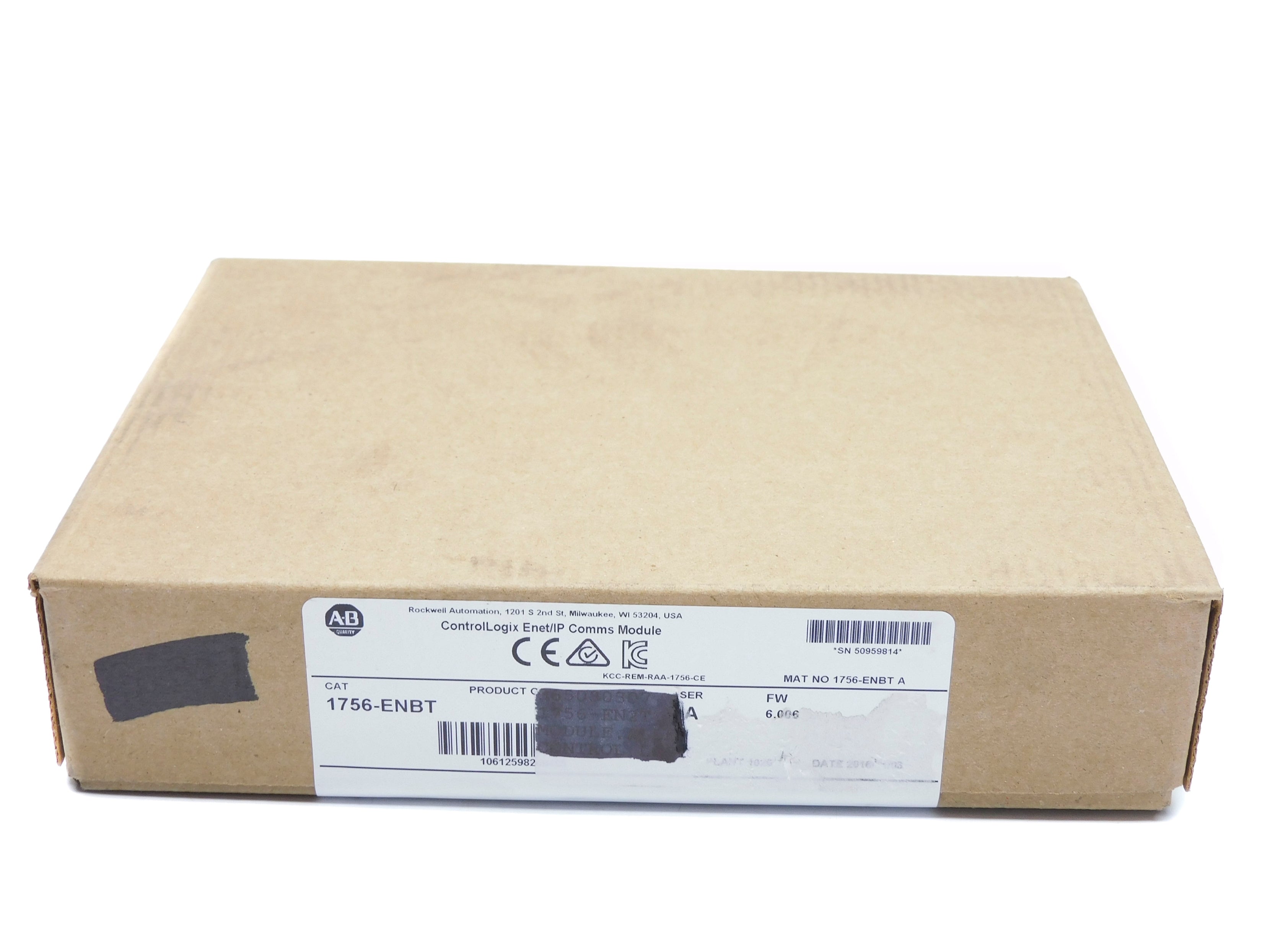 ALLEN BRADLEY 1756-ENBT SER. A F/W 6.006 DATE: 2016 NSFS