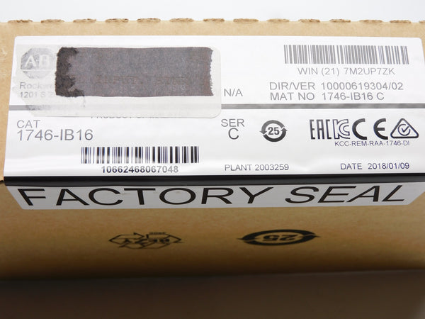 ALLEN BRADLEY 1746-IB16 SER. C DATE: 2018 NSFS