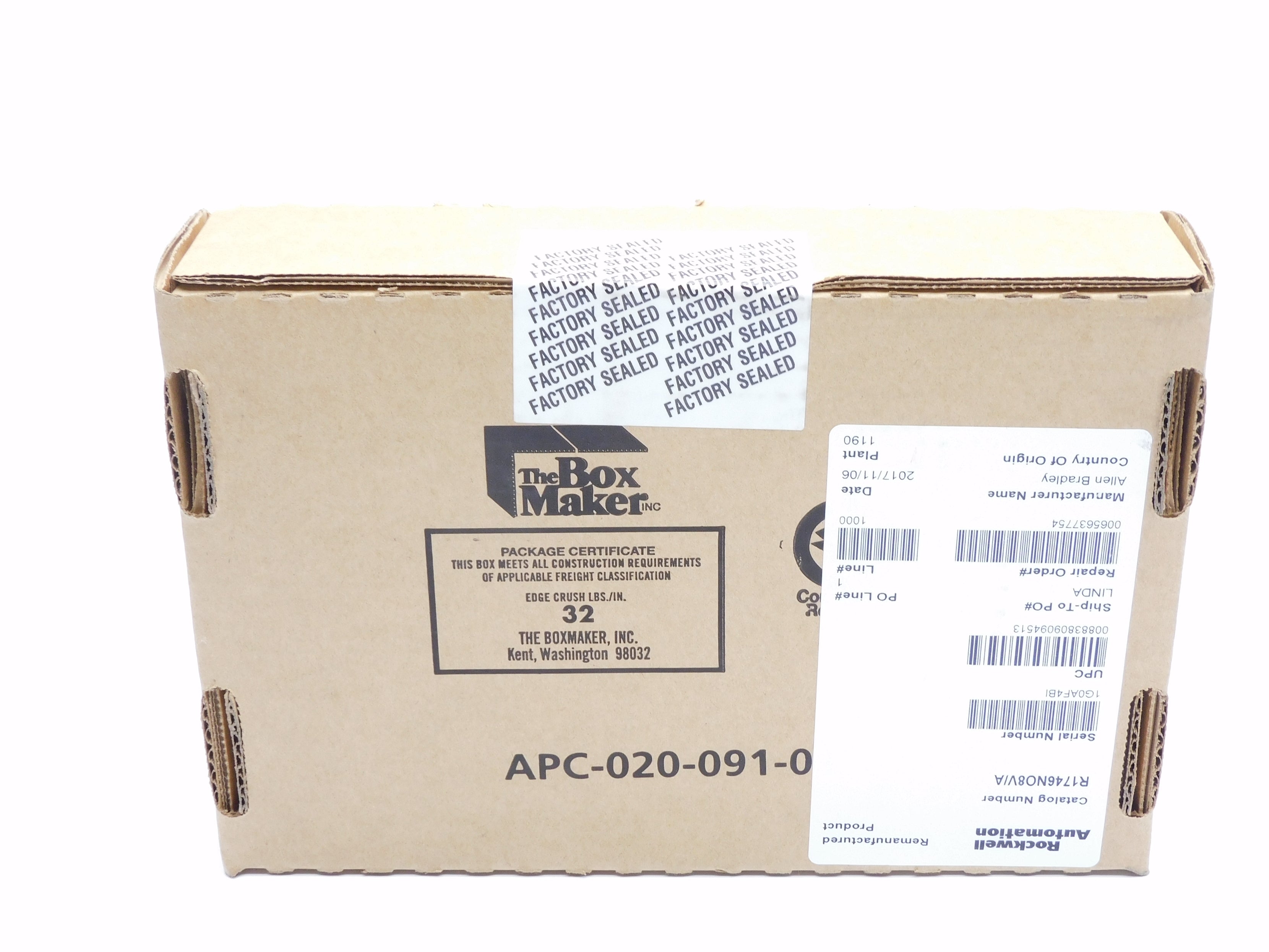 ALLEN BRADLEY 1746-N08V SER. A F/W 1.00 DATE: 2017 REMAN