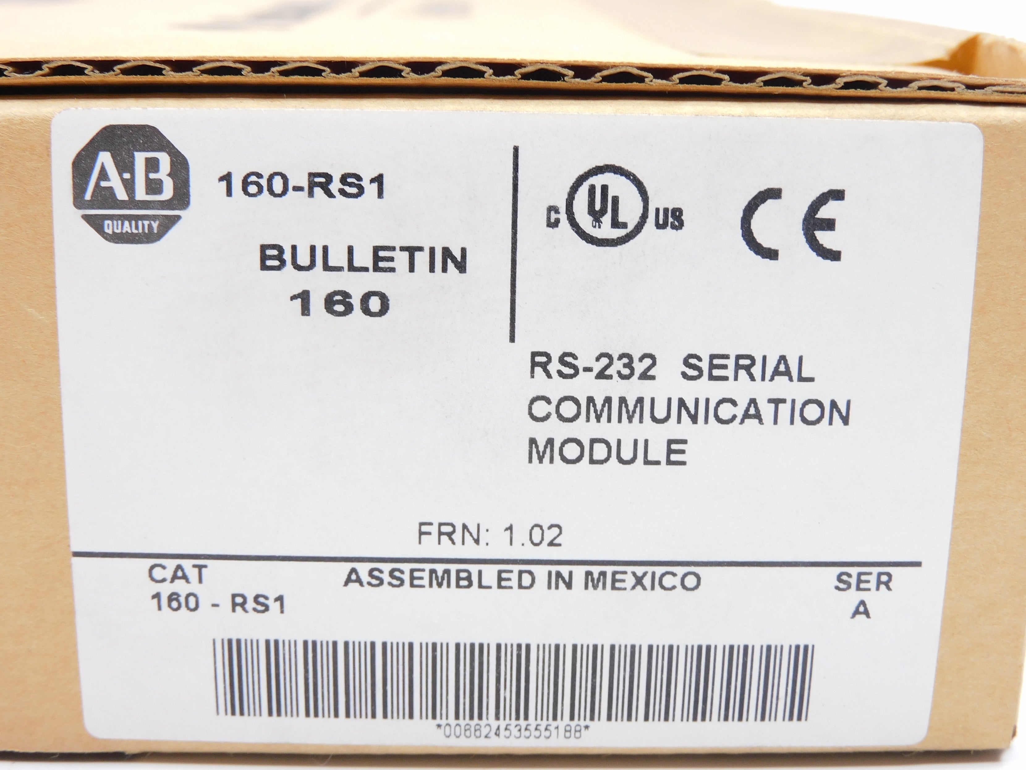 ALLEN BRADLEY 160-RS1 SER. A F/W 1.02 NSFS