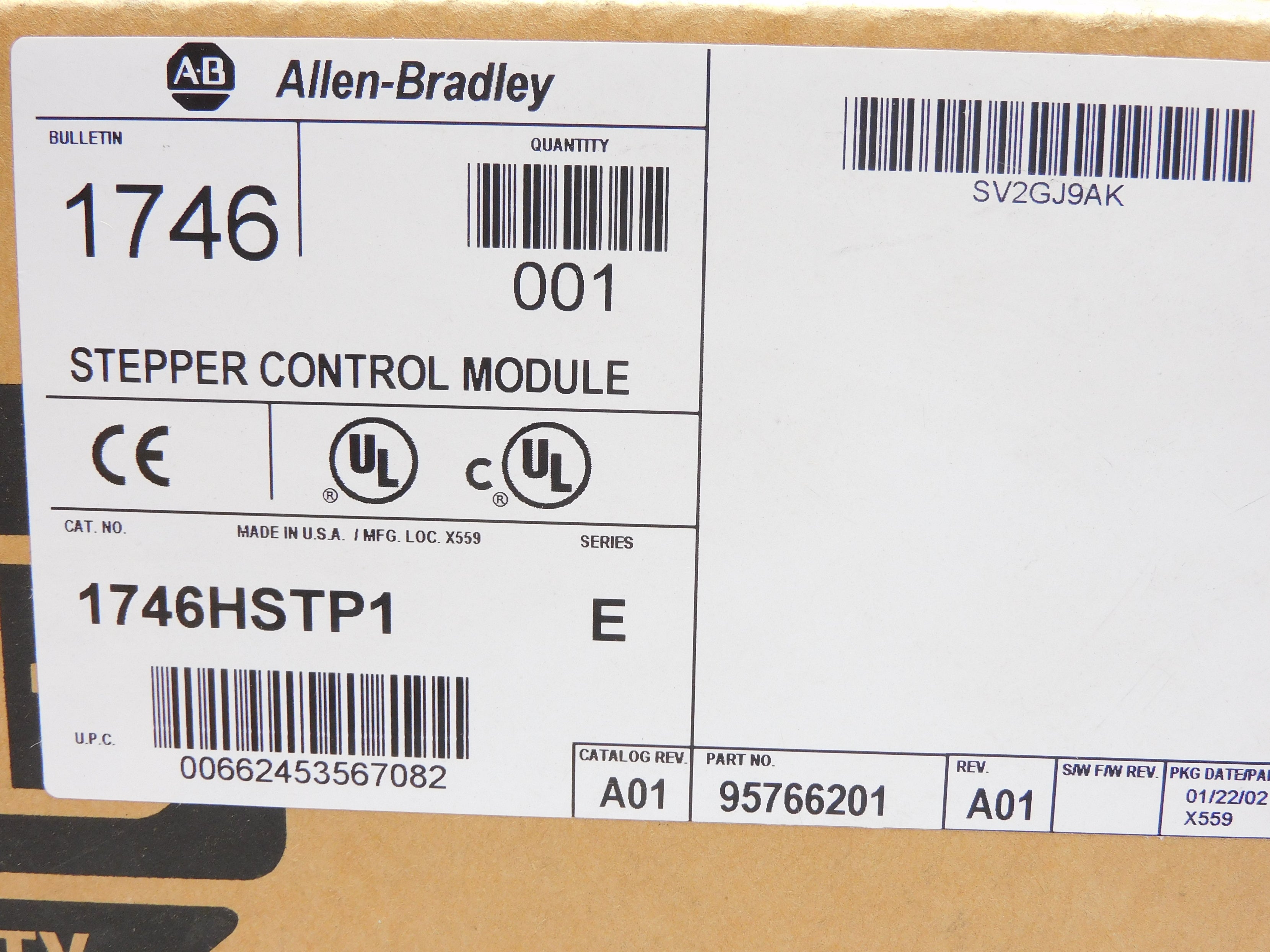 ALLEN BRADLEY 1746-HSTP1 SER. E (AS PICTURED) NSMP