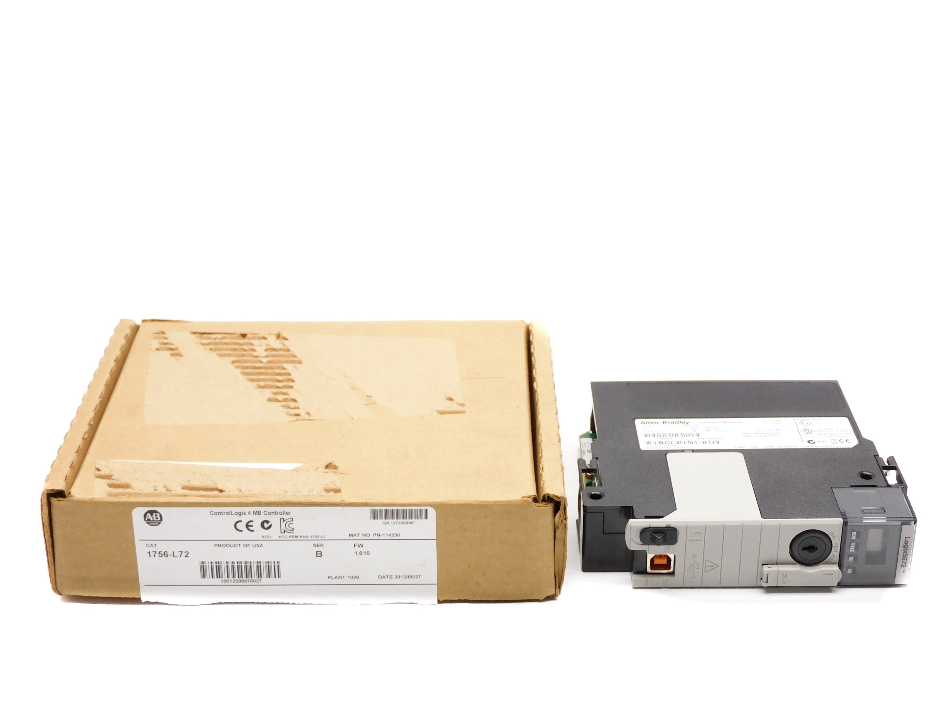 ALLEN BRADLEY 1756-L72 SER. B F/W 1.010 (NO KEY) NSMP