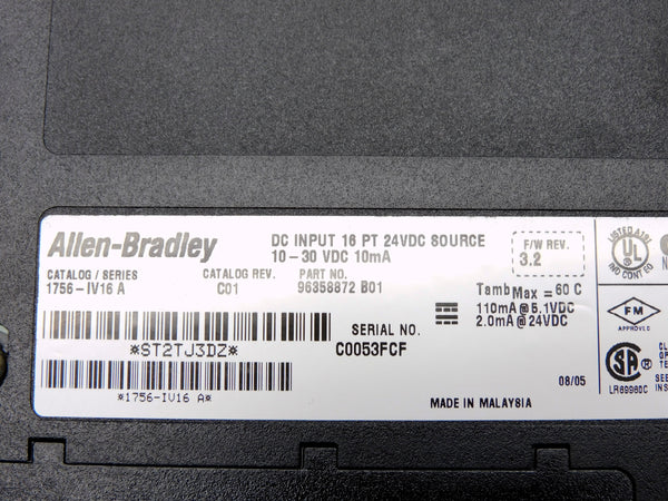 ALLEN BRADLEY 1756-IV16 SER. A F/W 3.2 NSMP