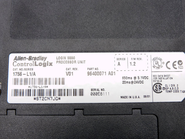 ALLEN BRADLEY 1756-L1 SER. A F/W 1.2 (NO KEY) NSMP