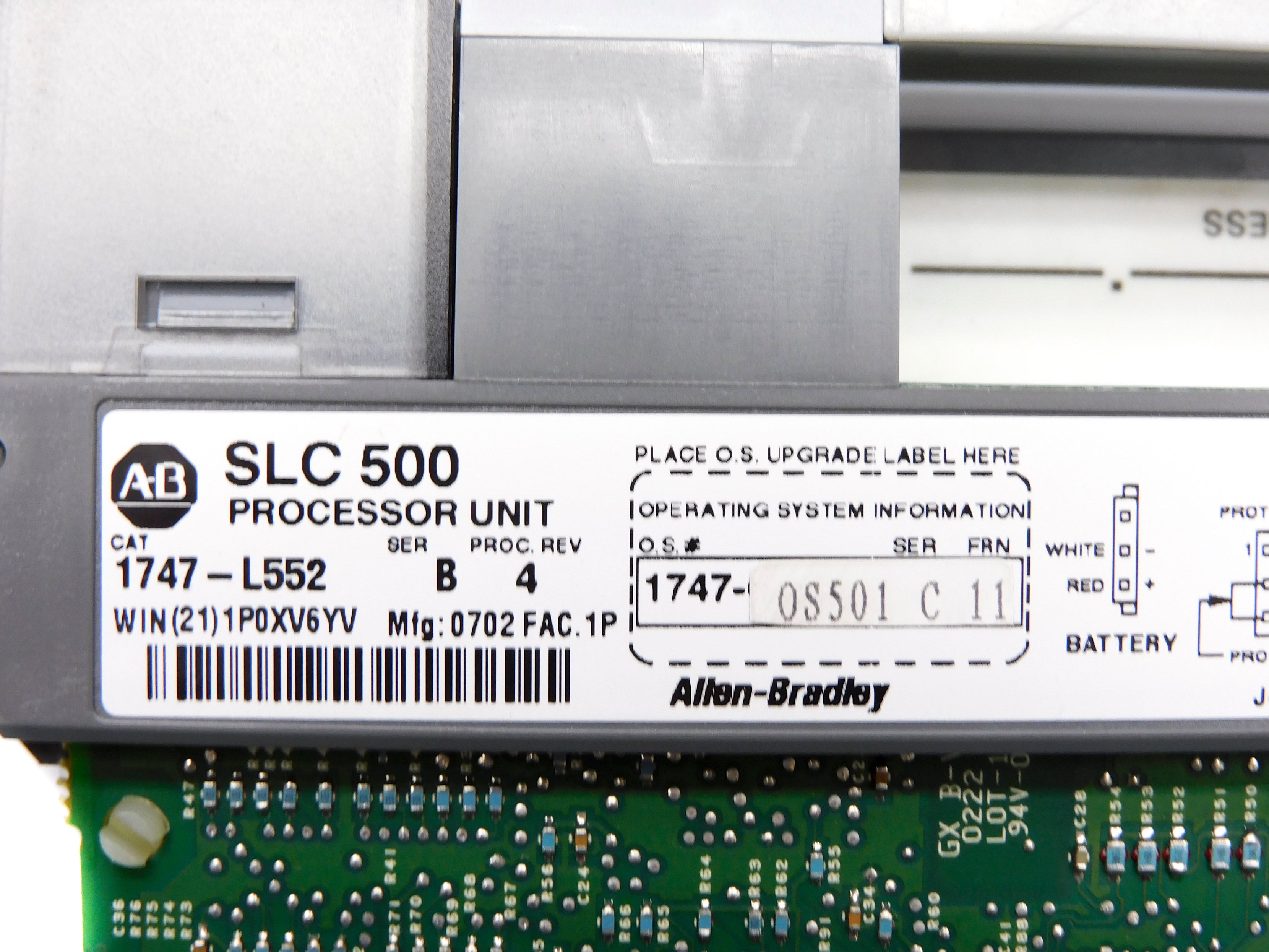 ALLEN BRADLEY 1747-L552 SER. B F/W 11 (NO KEY) REMAN