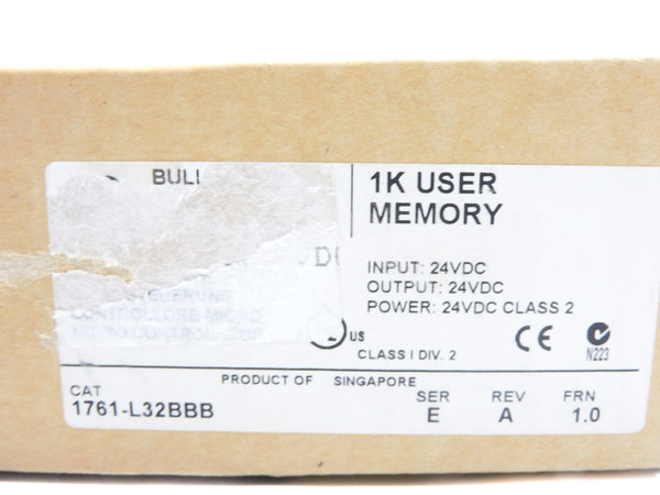 ALLEN BRADLEY 1761-L32BBB SER. E F/W 1.0 NSMP