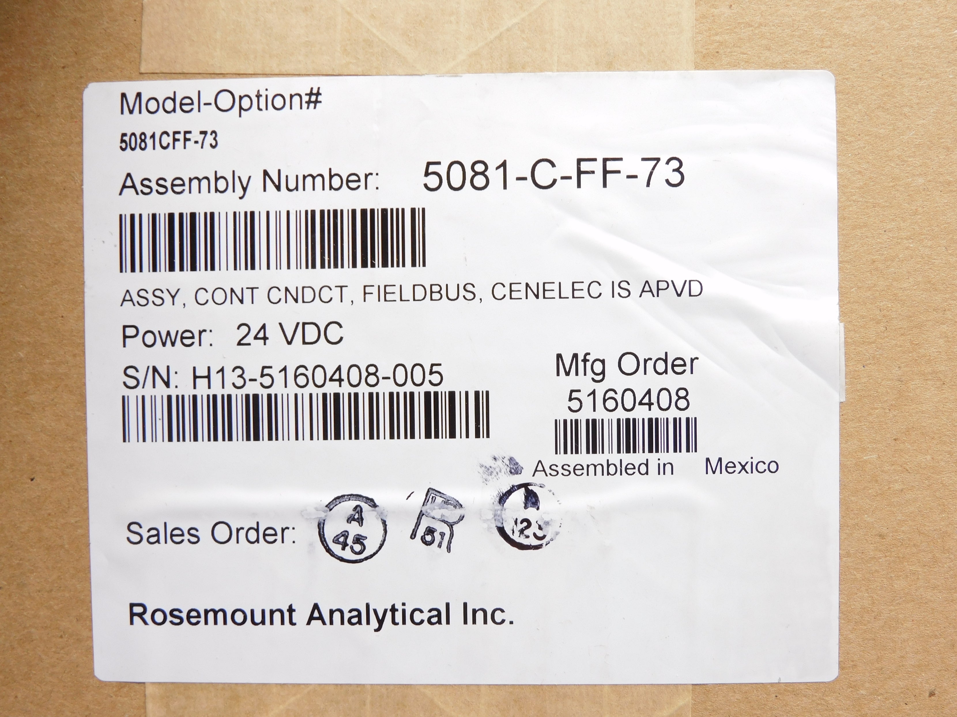 ROSEMOUNT 5081-C-FF-73 NSMP