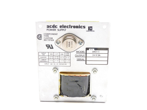 ACDC ELECTRONICS 5N3-1 240VAC 3A UNMP