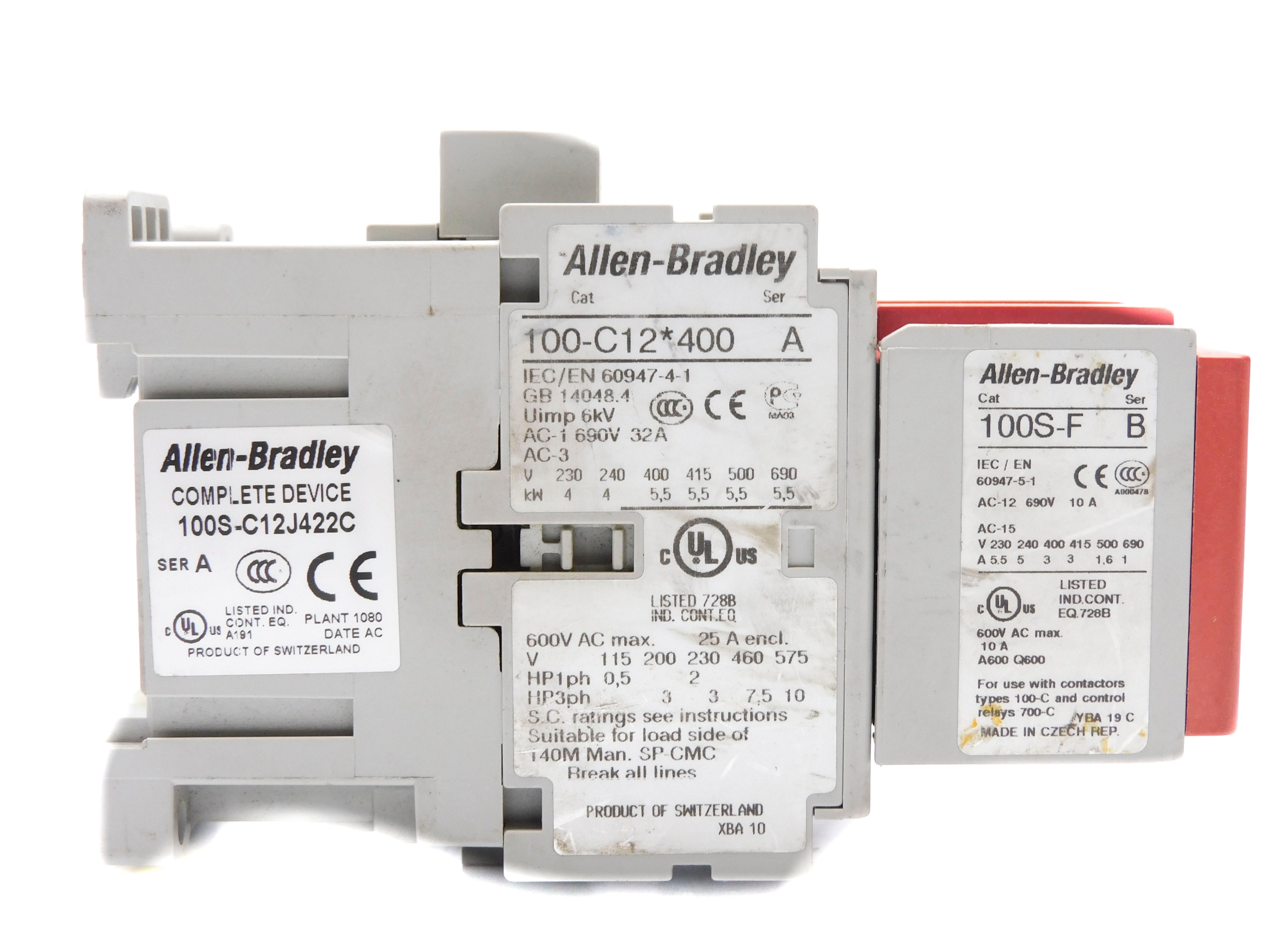 ALLEN BRADLEY 100S-C12J422C SER. A 24VDC UNMP