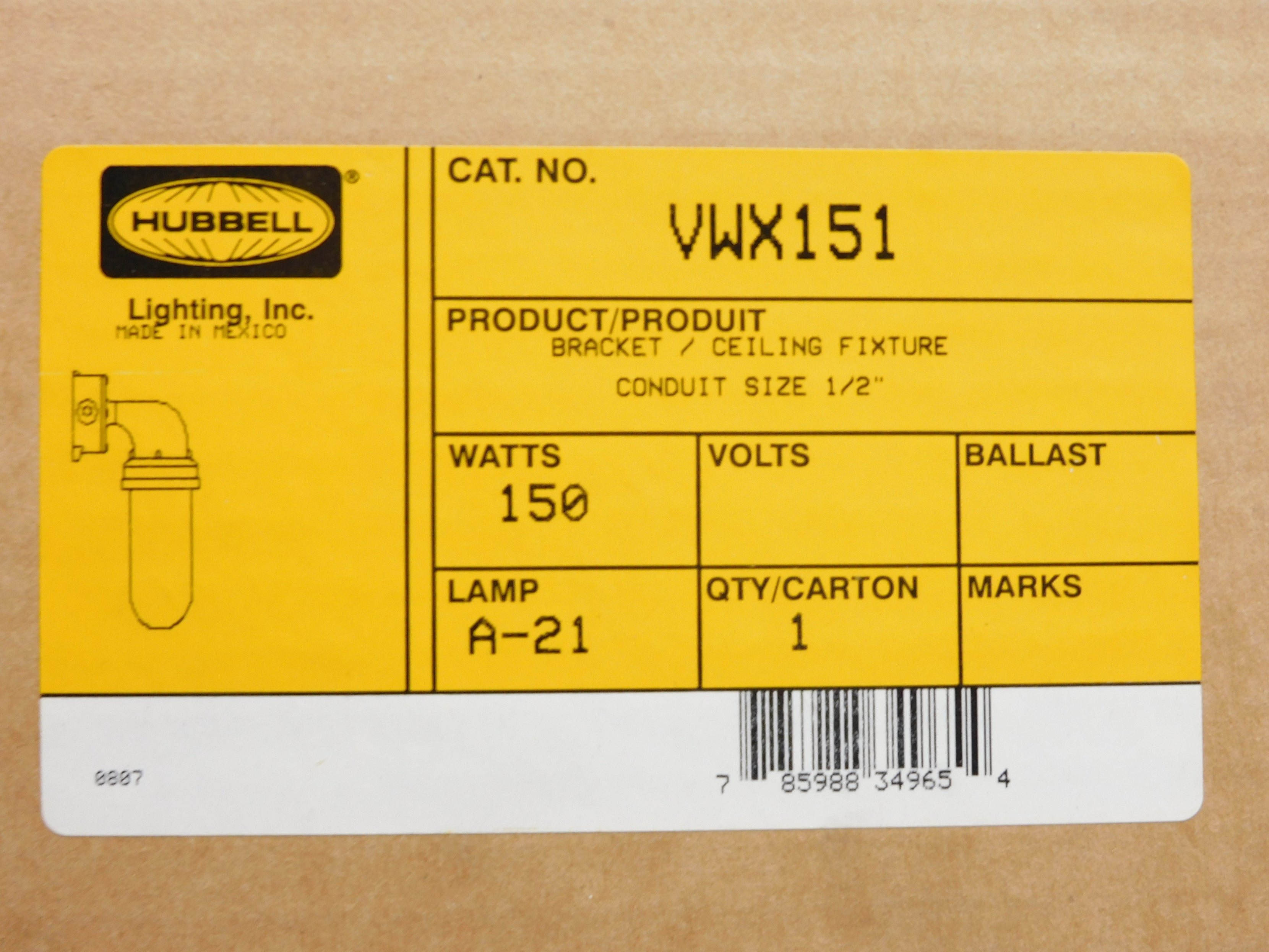 HUBBELL VWX151 (AS PICTURED) NSMP