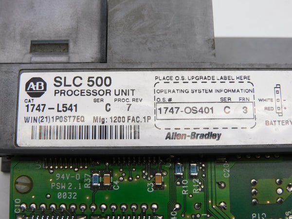 ALLEN BRADLEY 1747-L541 SER. C F/W 3 (NO KEY) (AS PICTURED) UNMP