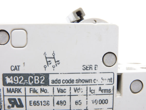 ALLEN BRADLEY 1492-CB2F100 SER. B 10A 480VAC (AS PICTURED) UNMP