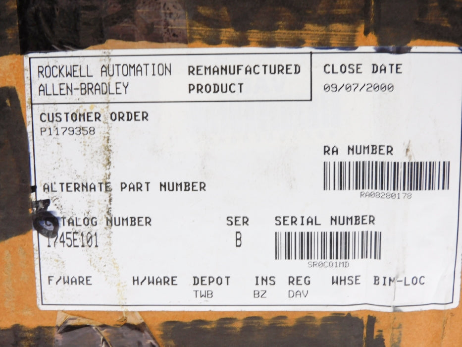 ALLEN BRADLEY 1745-E101 SER. B REMAN
