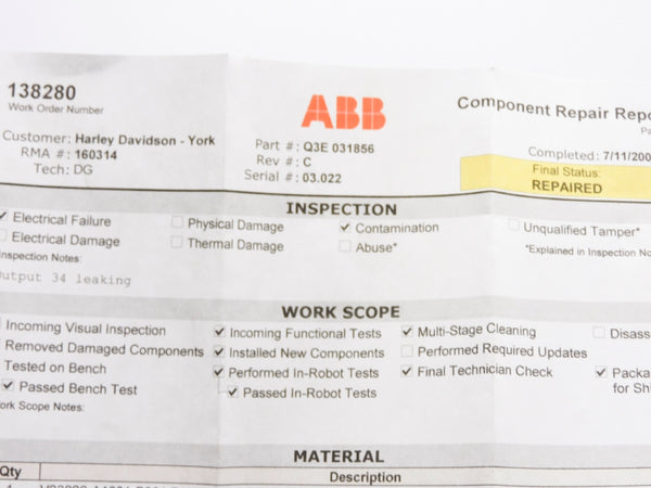 ABB DOC-01 E-31856 (REPAIRED) UNMP