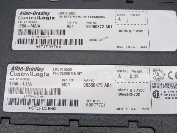 ALLEN BRADLEY 1756-M2 SER. A F/W 5.13 NSNP