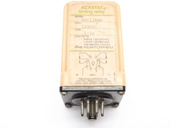 AGASTAT SSC12AAA 120VAC .1-3S (NO KNOB) UNMP