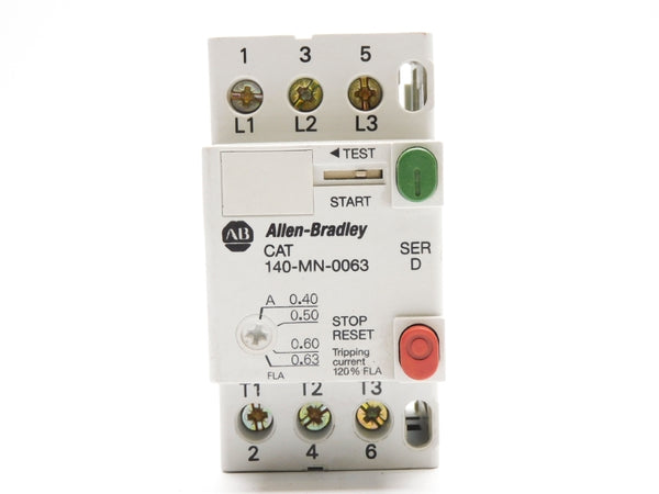 ALLEN BRADLEY 140-MN-0063 SER. D .40-.63A  600V NSNP