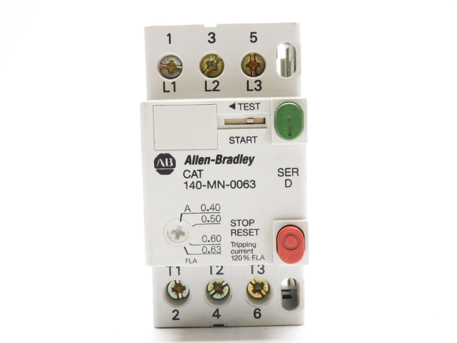 ALLEN BRADLEY 140-MN-0063 SER. D .40-.63A  600V NSNP