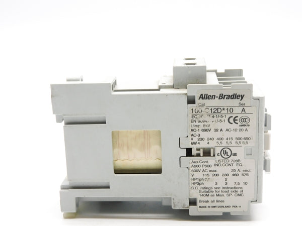 ALLEN BRADLEY 100-C12D*10 SER. A 24VDC UNMP