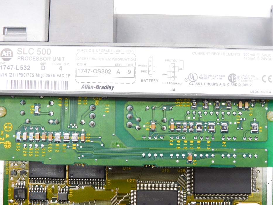 ALLEN BRADLEY 1747-L532 SER. D F/W 9 (NO KEY) (AS PICTURED) NSNP