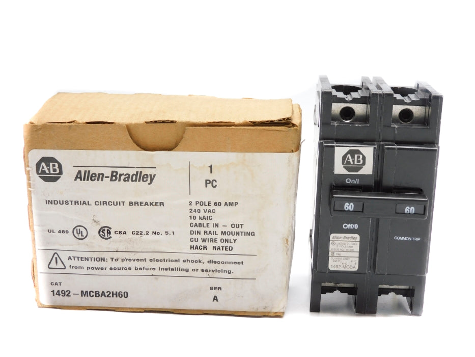 ALLEN BRADLEY 1492-MCBA2H60 SER. A 60A 240VAC (BR/WH) NSMP