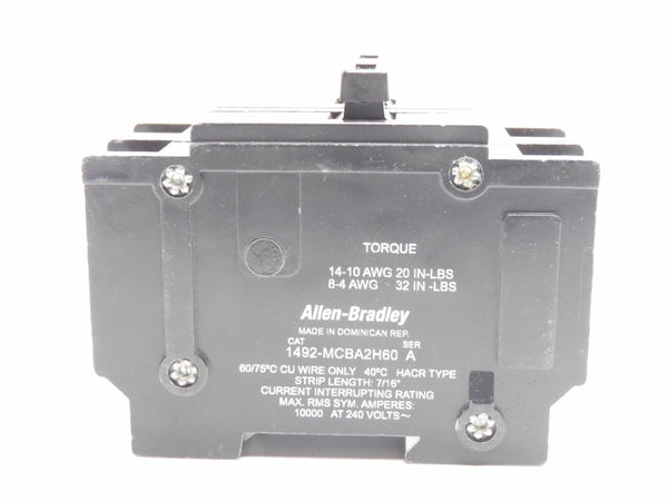 ALLEN BRADLEY 1492-MCBA2H60 SER. A 60A 240VAC (BR/WH) NSMP