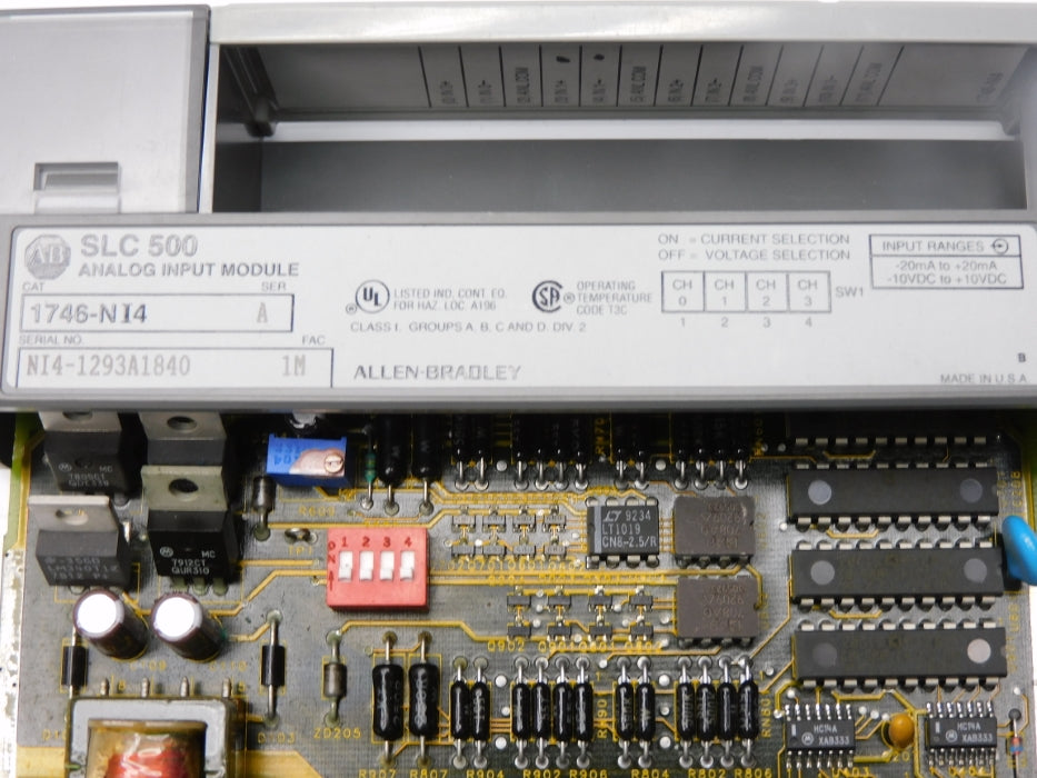 ALLEN BRADLEY 1746-NI4 SER. A  10VDC (NO TERMINAL) UNMP