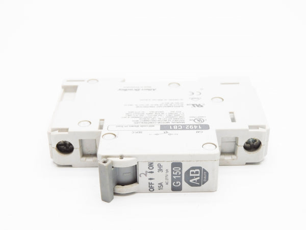 ALLEN BRADLEY 1492-CB1G150 SER. C 15A 277VAC UNMP