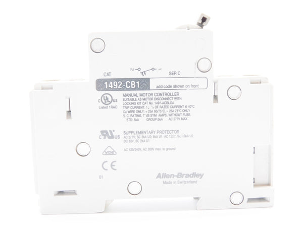 ALLEN BRADLEY 1492-CB1G150 SER. C 15A 277VAC UNMP