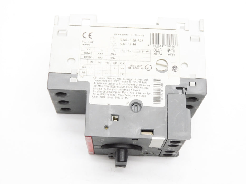 ABB MS116 690VAC 0.63-1.0A UNMP