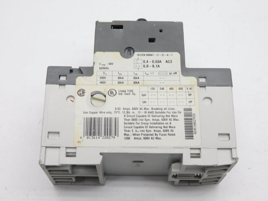 ABB MS116-0.63 690V 0.4-0.63A NSNP