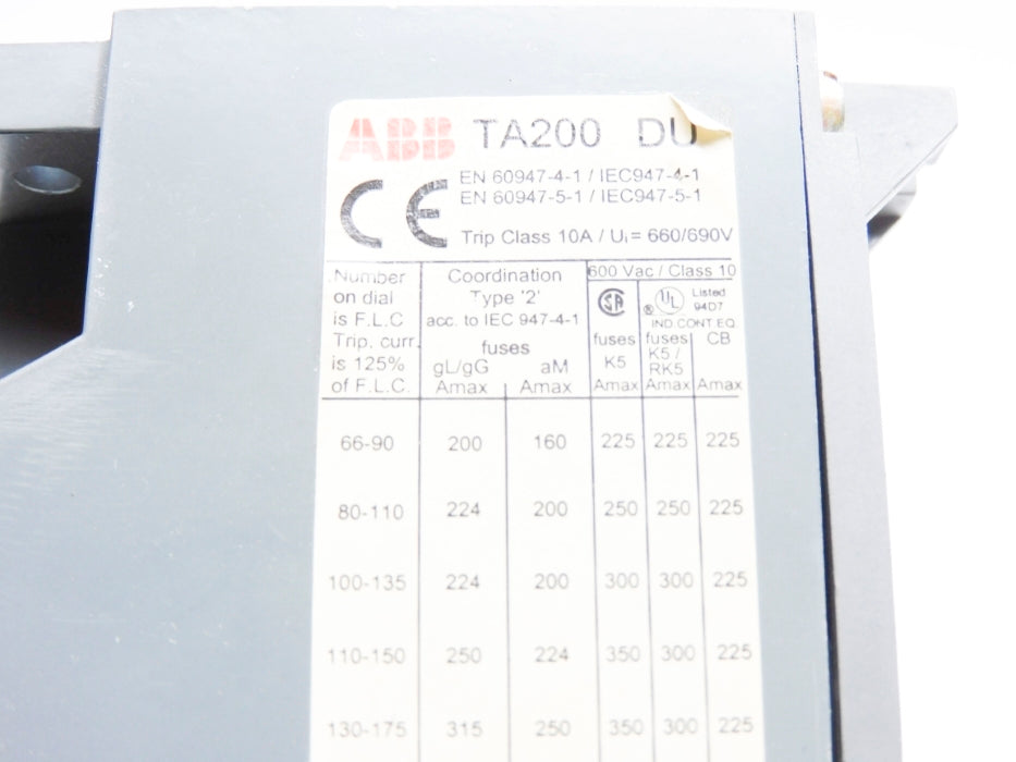 ABB TA200DU 690V 100-135A UNMP