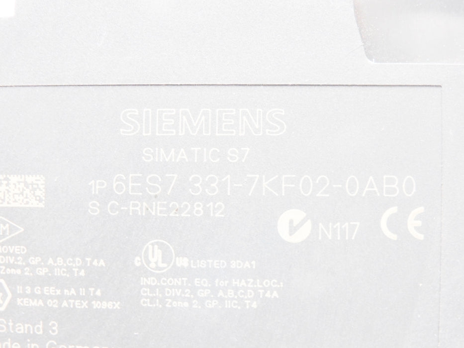 SIEMENS 6ES7331-7KF02-0AB0 NSNP