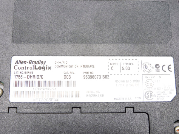 ALLEN BRADLEY 1756-DHRIO SER. C F/W 5.03 24VDC REV. D03 NSNP