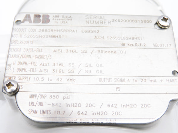 ABB 266DRHHSRRRA1 E6B5N2 350PSI NSMP