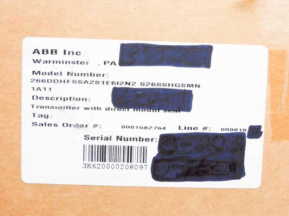 ABB 266DDHFSSA2S1-E6I2N2 350PSI NSMP