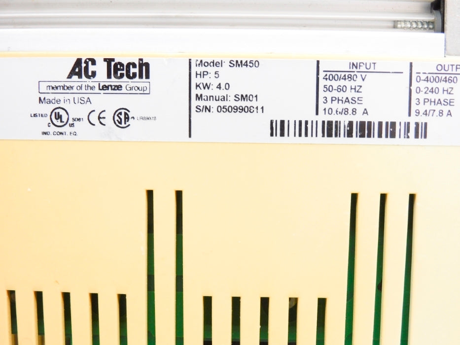 AC TECH SM450 400/480V 10.6/8.8A UNMP