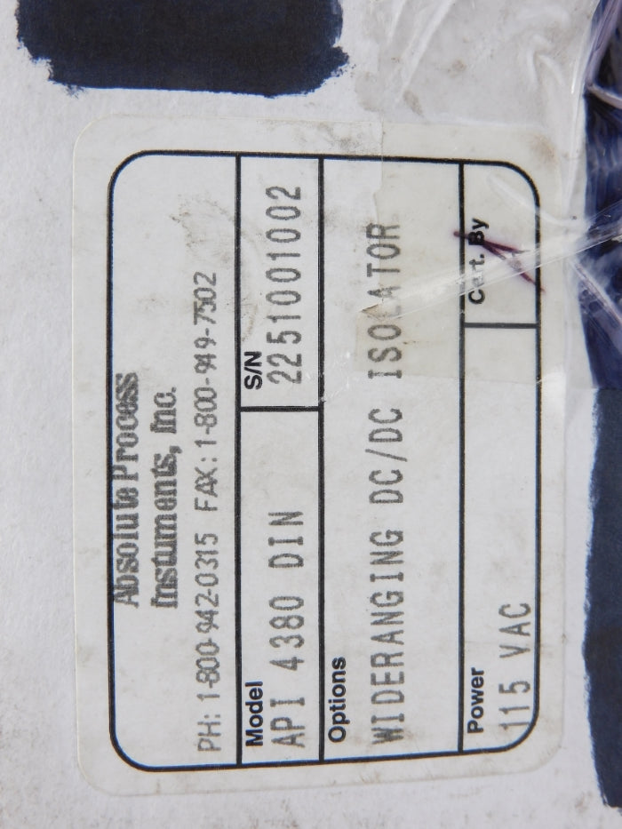 ABSOLUTE PROCESS INSTRUMENTS API4380DIN NSMP