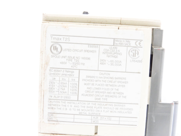 ABB TMAXT2S 480V UNMP