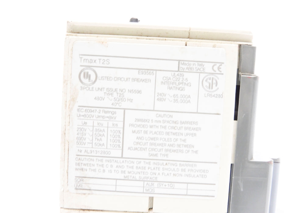 ABB TMAXT2S 480V UNMP