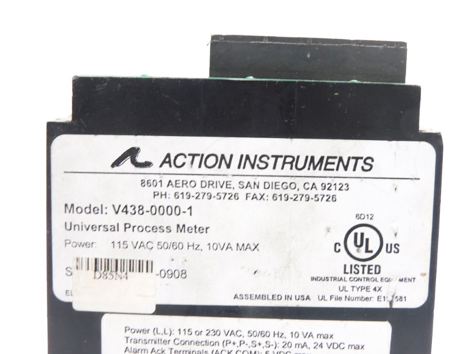 ACTION INSTRUMENTS V438-0000-1 UNMP