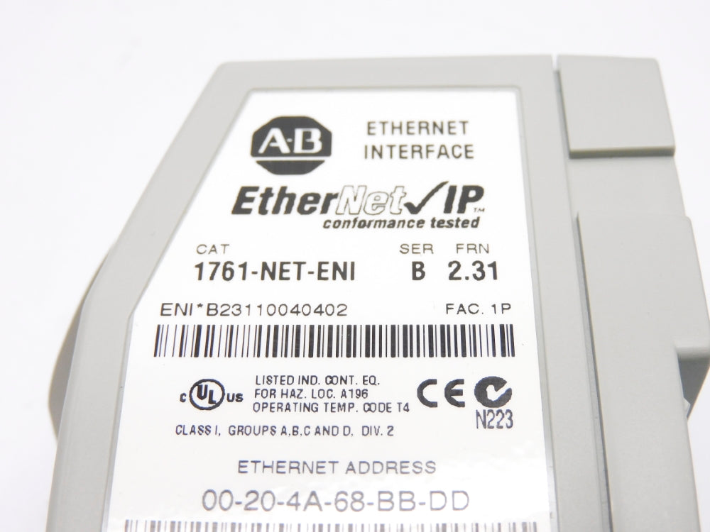 ALLEN BRADLEY 1761-NET-ENI SER. B F/W 2.31 NSMP